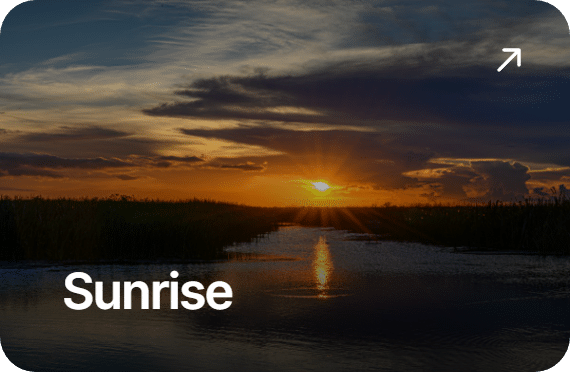 Sun over a South Florida lake